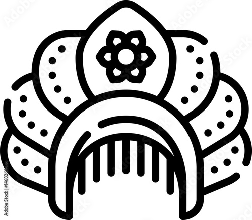 kokoshnik illustration on a white background     