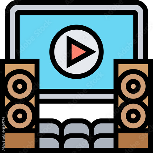 loudspeaker illustration on a white background     