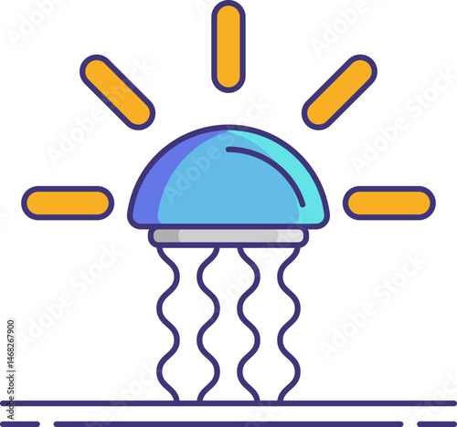 luminescence illustration on a white background    