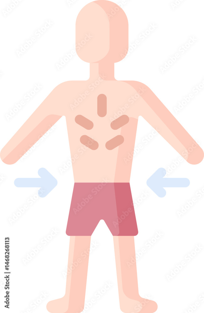 Fototapeta premium malnutrition illustration on a white background 