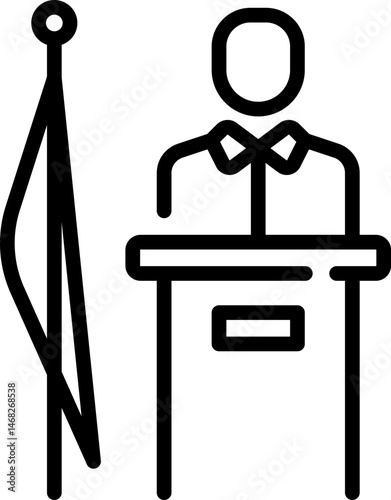 mayor illustration on a white background     