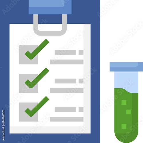 medical test illustration on a white background     