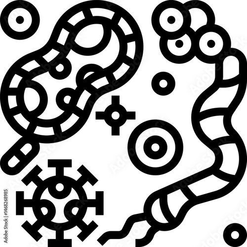 microbiology illustration on a white background     