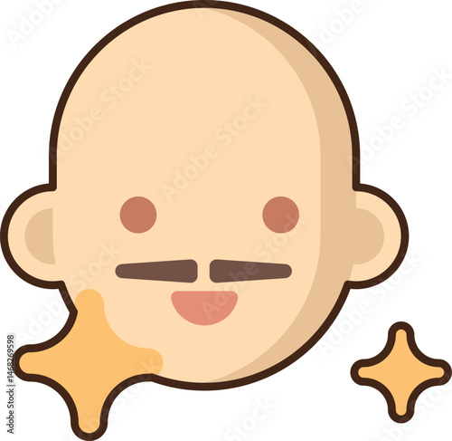 moustache (2) illustration on a white background     