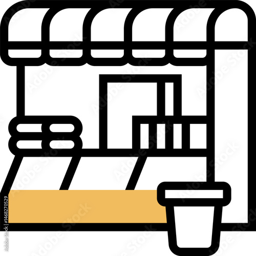 newsstand illustration on a white background     