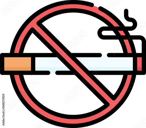no smoking illustration on a white background    