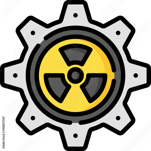 nuclear illustration on a white background     