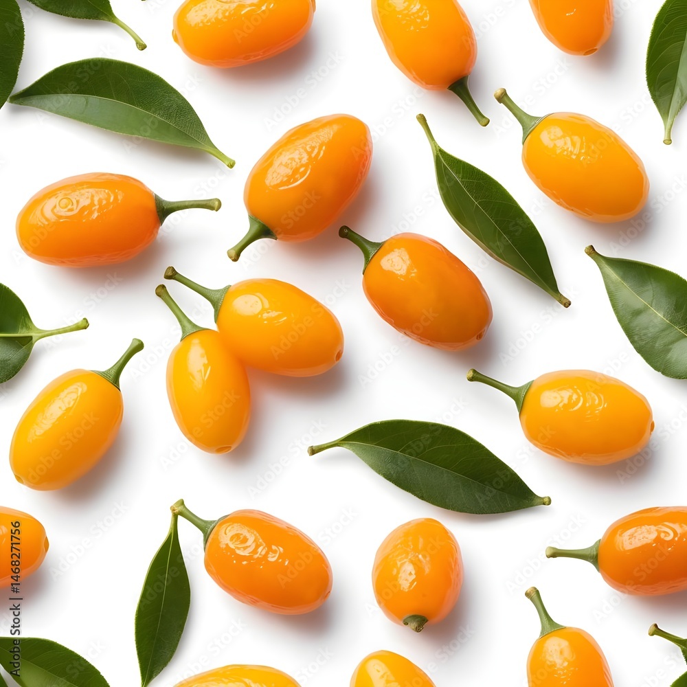 Obraz premium Golden Berries with Leaves