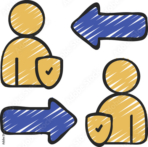 peer to peer illustration on a white background     