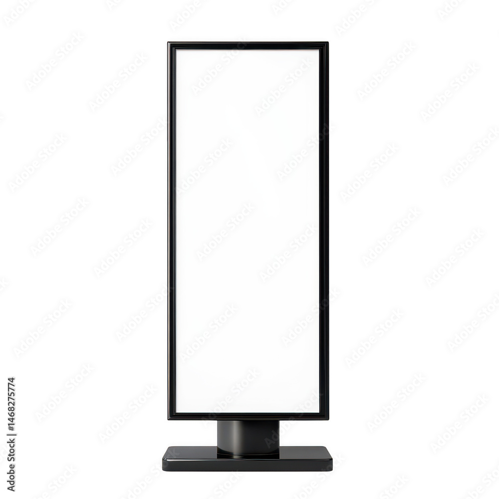 Blank Vertical Advertising Billboard on Transparent Background Blank Vertical Advertising Billboard on Transparent Background