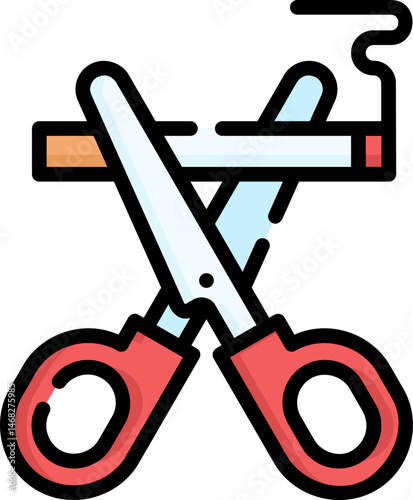 quit smoking illustration on a white background    