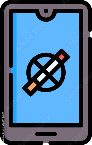 quit smoking illustration on a white background     