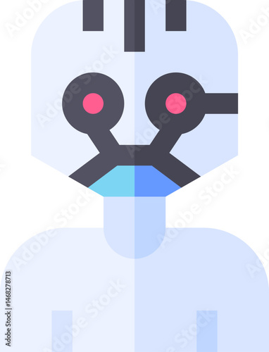 robot illustration on a white background    