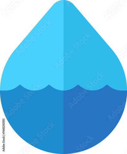 sea water illustration on a white background     