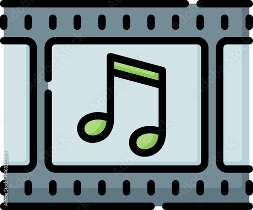 soundtrack illustration on a white background    