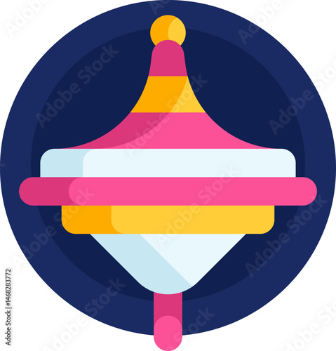 spinning top illustration on a white background     