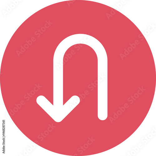 turn down illustration on a white background     