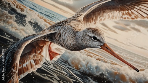 Closeup of a bird flying over the water avian wildlife nature photography birdwatching adventure travel