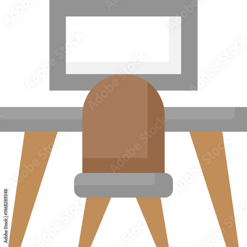 workspace illustration on a white background     