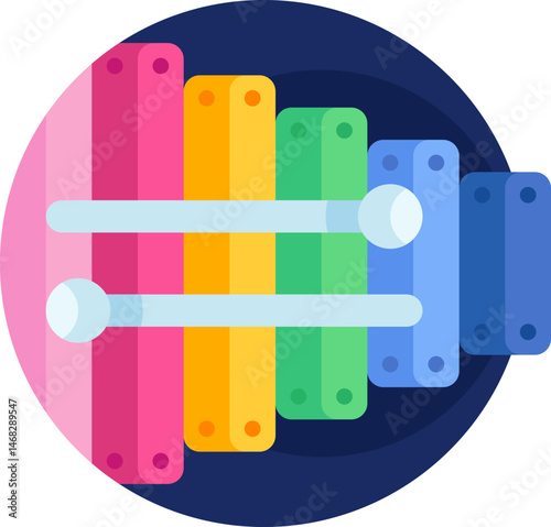 xylophone illustration on a white background     