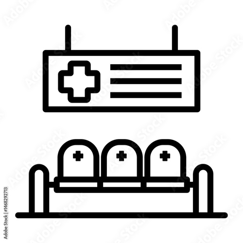 waiting room Line Icon