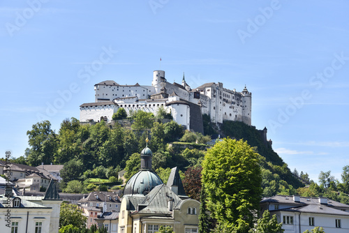 Fortress Hohensalzburg with Cityscape in Salzburg, Austria