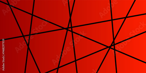 Abstract Red Background With Black Intersecting Lines and a modern Geometric Pattern that conveys energy, intensity and style.