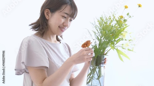 女性　ライフスタイル　フラワー