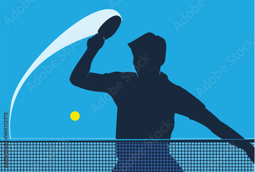 Great simple table tennis ping pong player background design for any media	