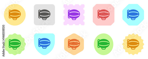 Editable zeppelin vector icon. Vehicles, transportation, travel. Part of a big icon set family. Perfect for web and app interfaces, presentations, infographics, etc