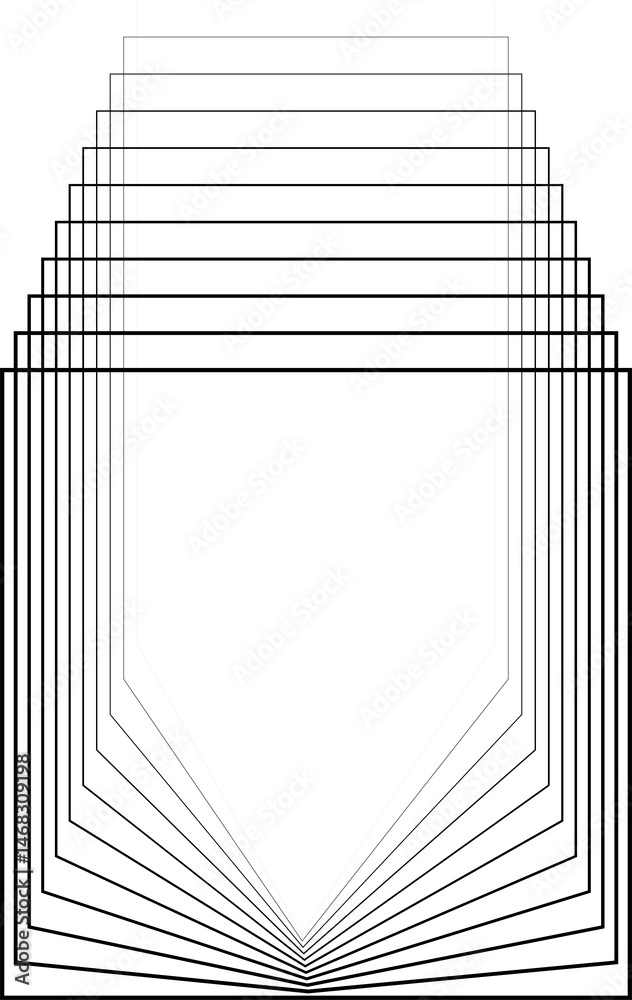 Fototapeta premium Square geometric with line created using blend effect. Technology and digital concept