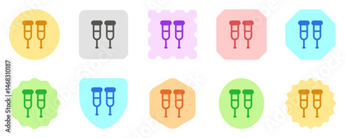 Editable crutches vector icon. Part of a big icon set family. Perfect for web and app interfaces, presentations, infographics, etc