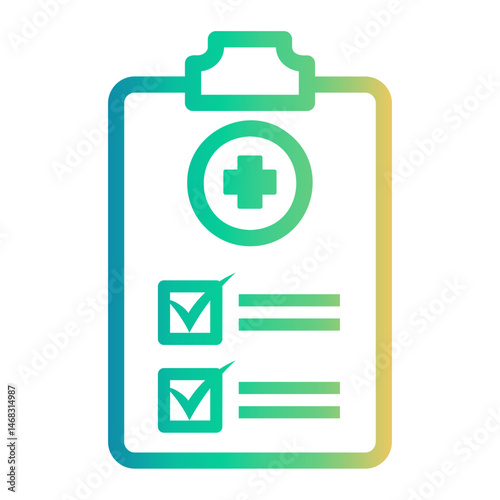 clipboard Line Gradient Icon