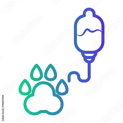 animal hospital Line Gradient Icon