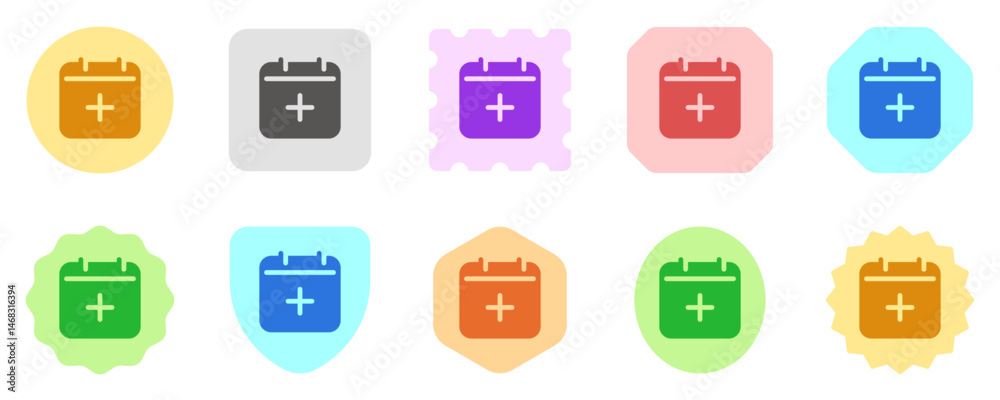 Editable vector add new calendar event icon. Part of a big icon set family. Perfect for web and app interfaces, presentations, infographics, etc Editable vector add new calendar event icon. Part of a big icon set family. Perfect for web and app interfaces, presentations, infographics, etc