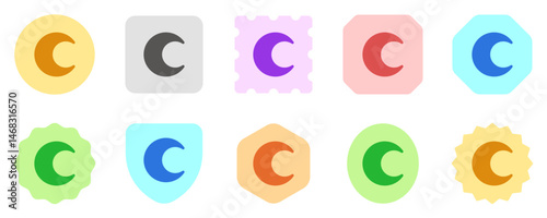 Editable vector crescent moon icon. Part of a big icon set family. Perfect for web and app interfaces, presentations, infographics, etc