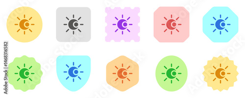 Editable vector sun and moon icon. Part of a big icon set family. Perfect for web and app interfaces, presentations, infographics, etc