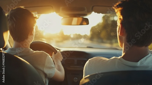 Chasing the Sunset: A Road Trip with Friends, Golden Hour in Motion