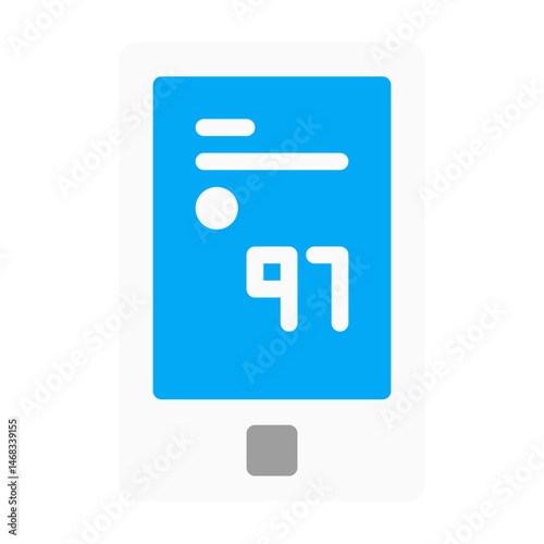 pulse oximeter. This is a vector single icon with a flat style. Suitable for any purpose, such as website design, mobile app design, logo design, pattern design, etc.