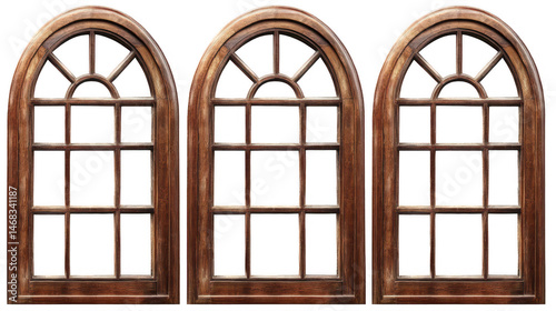 Exquisite Vintage Wooden Window Frames, Capturing Architectural Heritage