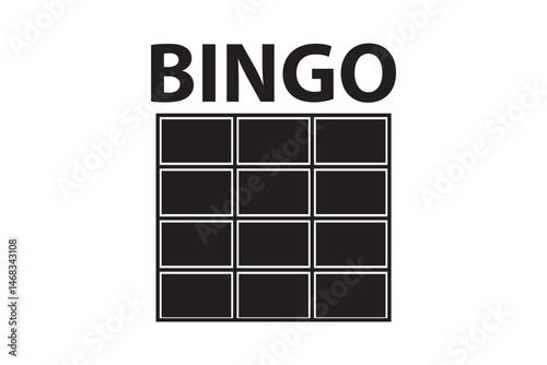 bingo game icon on white background.
