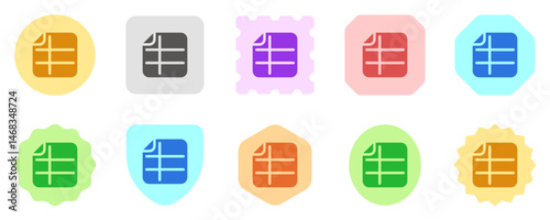 Editable vector spreadsheet file icon. Part of a big icon set family. Perfect for web and app interfaces, presentations, infographics, etc