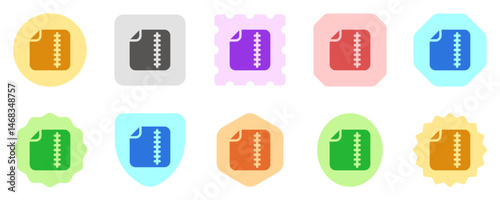 Editable vector archive compressed file icon. Part of a big icon set family. Perfect for web and app interfaces, presentations, infographics, etc