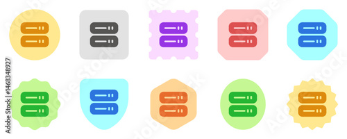 Editable vector server storage drive icon. Part of a big icon set family. Perfect for web and app interfaces, presentations, infographics, etc
