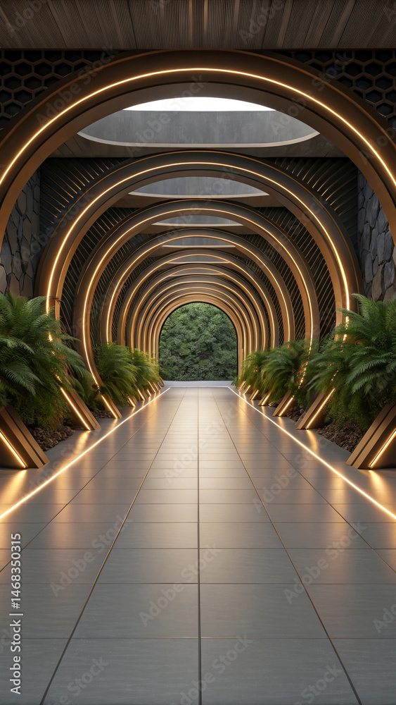 Fototapeta premium Tech Organic 3D Abstract Background in Minimalist Style