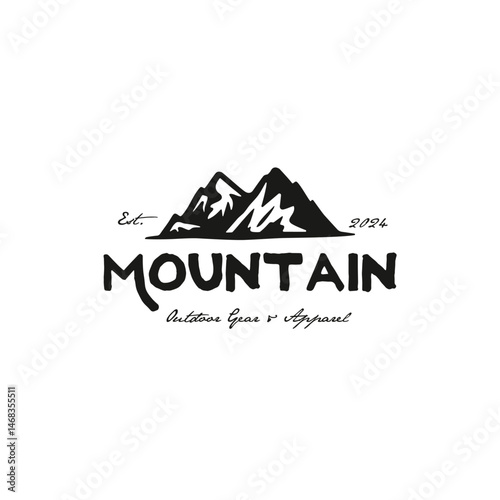 Vintage Mountain Adventure Logo Design – Outdoor Badges and Camp Emblems