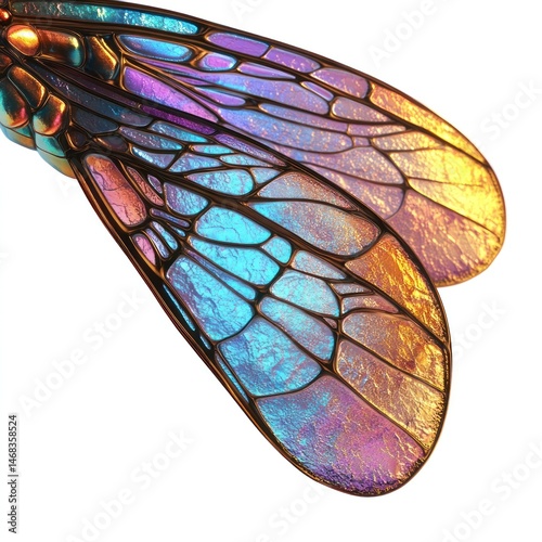 Mesmerizing Kaleidoscopic Iridescent Insect Wings Abstract Art Texture   Vibrant Prismatic Shimmering Organic Fractal Pattern Design for Wallpaper Background or Digital Art