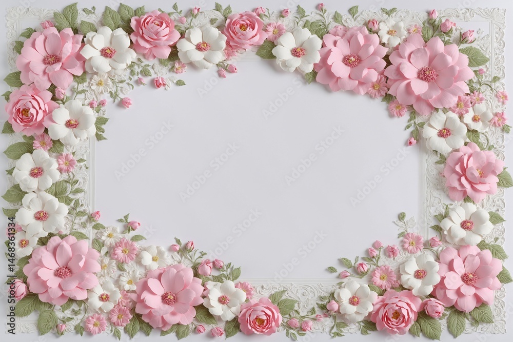 Obraz premium pink and white color paper