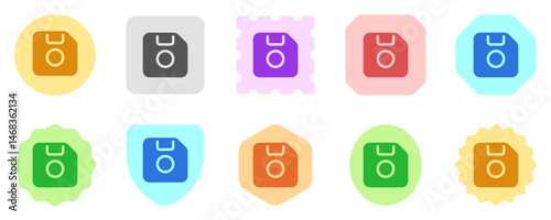 Editable vector save storage floppy disk icon. Part of a big icon set family. Perfect for web and app interfaces, presentations, infographics, etc