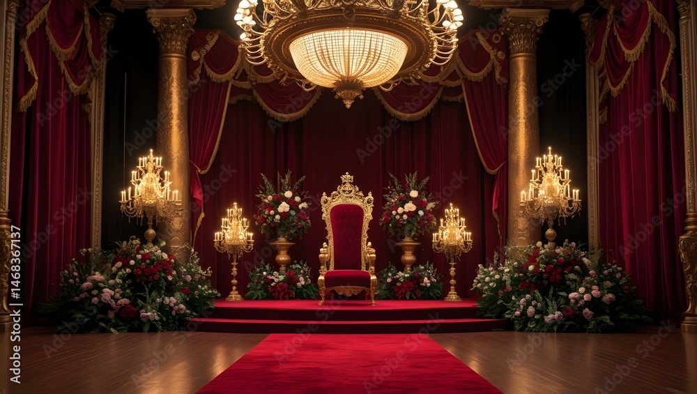 custom made wallpaper toronto digitalLavish Royal Theater Set with Chandeliers and Velvet Curtains